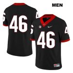 Men's Georgia Bulldogs NCAA #46 Jake Wilson Nike Stitched Black Legend Authentic No Name College Football Jersey CJH3754HY